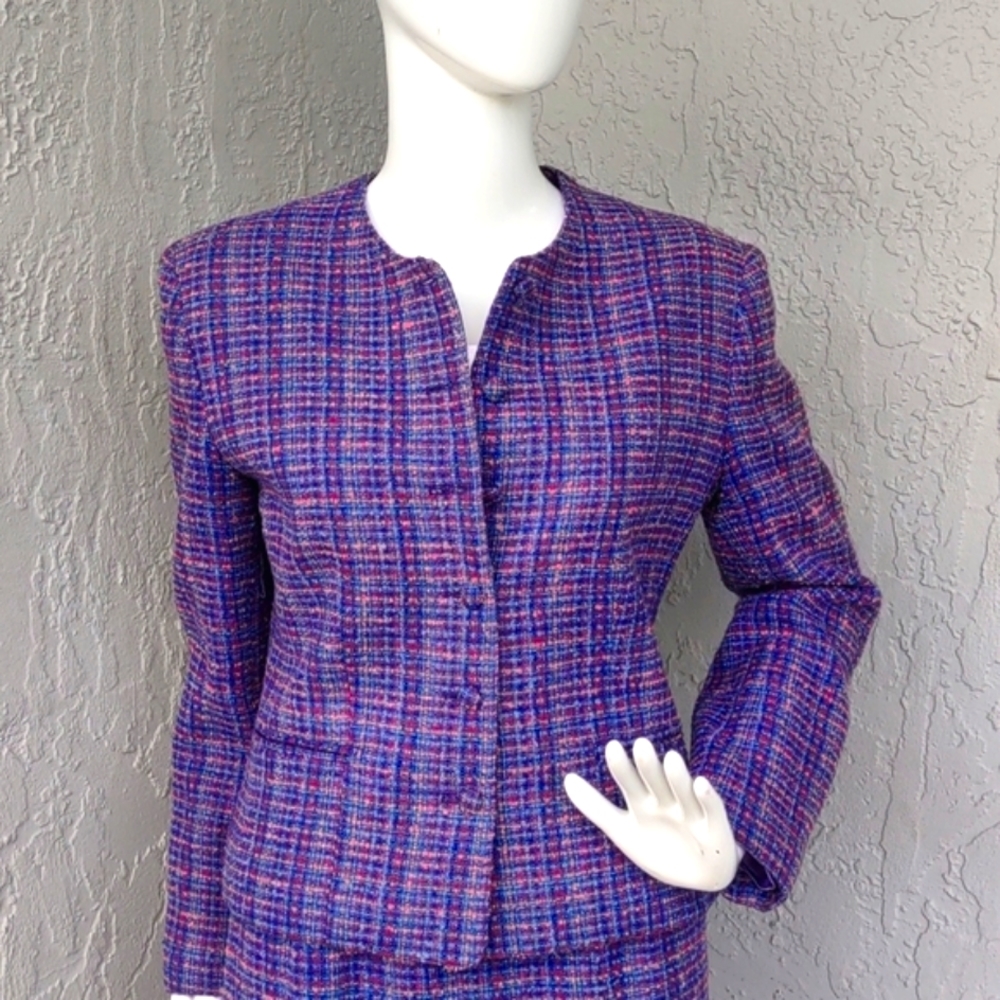 JOHNNY APPLESEED LADIES (2) PIECE LUXURY WOOL/LINEN/SILK BLEND SUIT